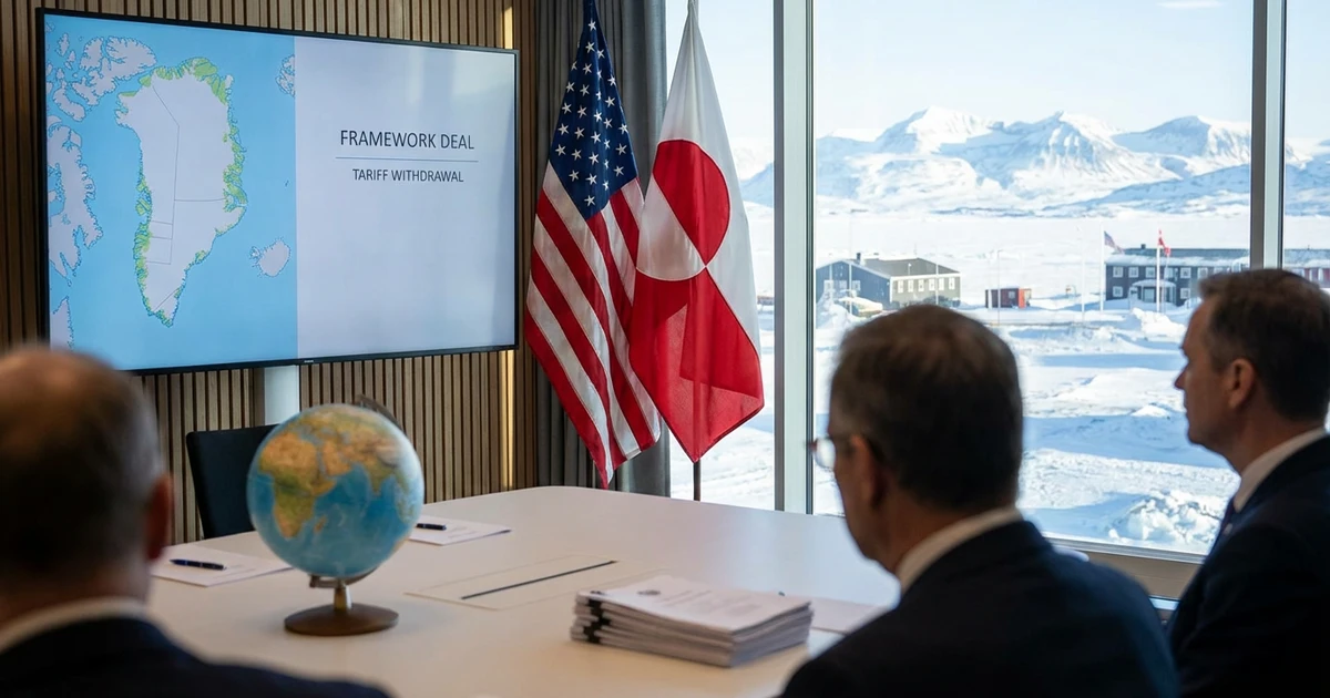 Trump Claims ‘Framework’ Greenland Deal, Drops Tariff Threat
