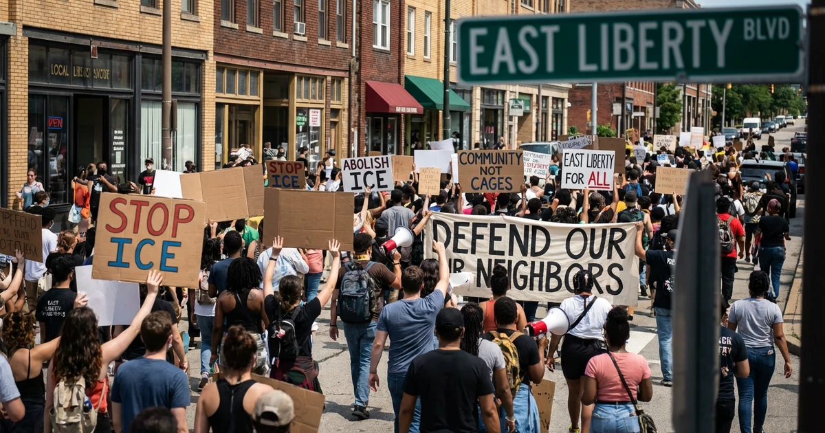 East Liberty Becomes Focal Point for Anti-ICE Protests