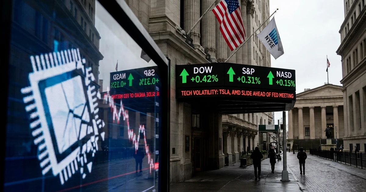 Dow, S&P 500, Nasdaq Rise as Tech Stocks Sell Off Ahead of Fed