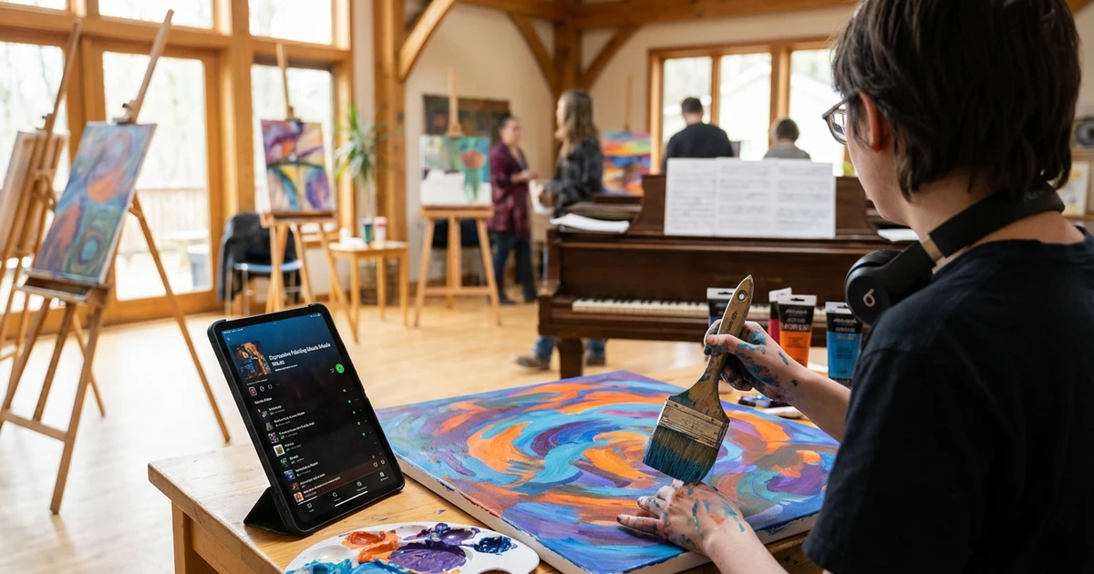 Expressive Painting with Music: Arkansas Drop-In Art Sessions