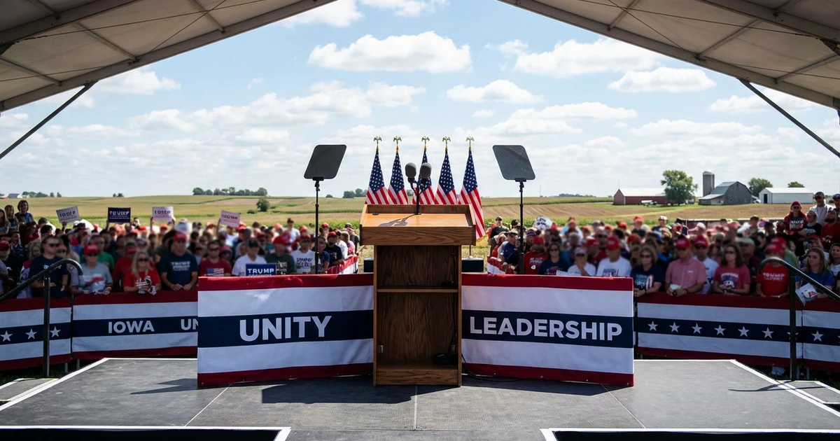 Trump Defends Kristi Noem at Iowa Rally Amid Resignation Calls