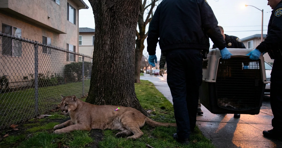 San Francisco Mountain Lion Tranquilized, Set for Wild Release