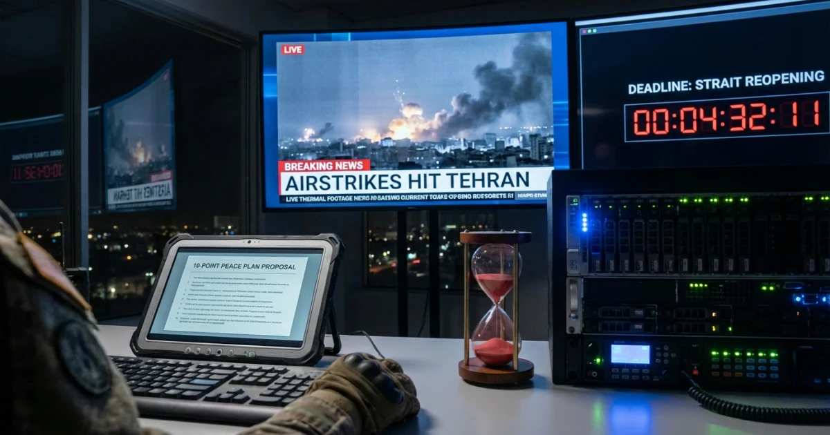 Strikes Hit Tehran as U.S. Deadline for Strait Nears