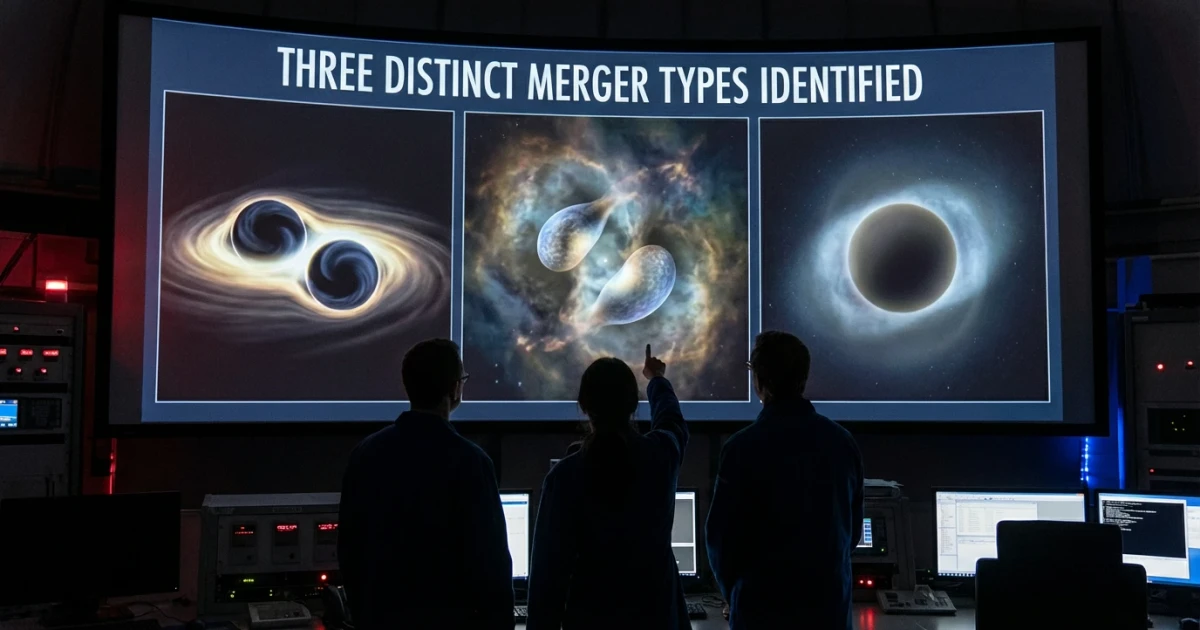 Astronomers Identify Three Black Hole Merger Types