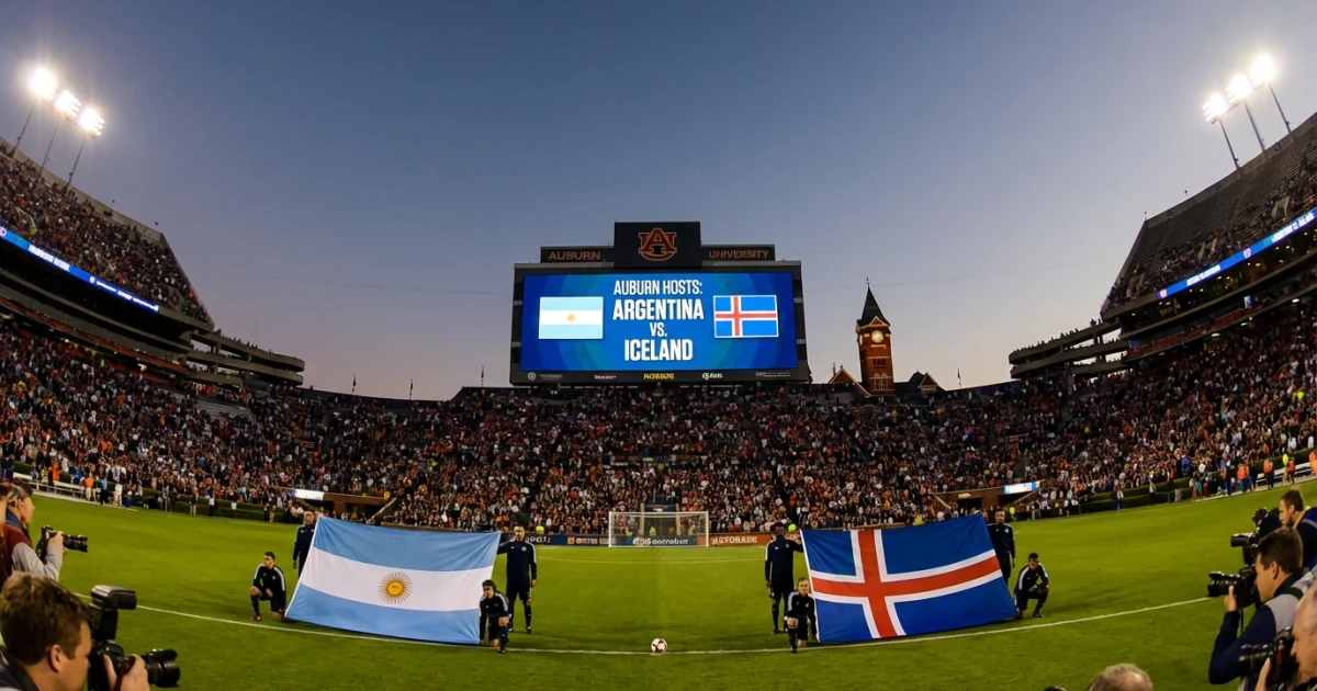 Auburn to Host Argentina vs Iceland Soccer Friendly