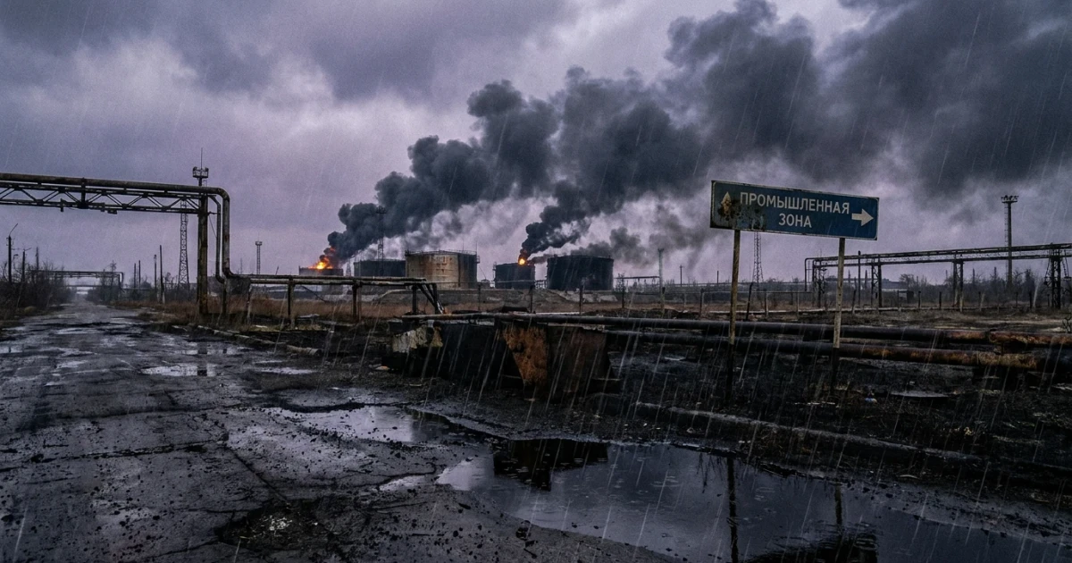 Black Rain and Health Risks After Russian Oil Facility Strikes