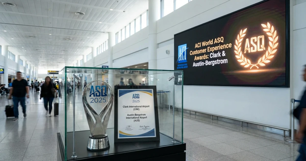 Clark, Austin-Bergstrom Airports Win 2025 ACI World ASQ Awards