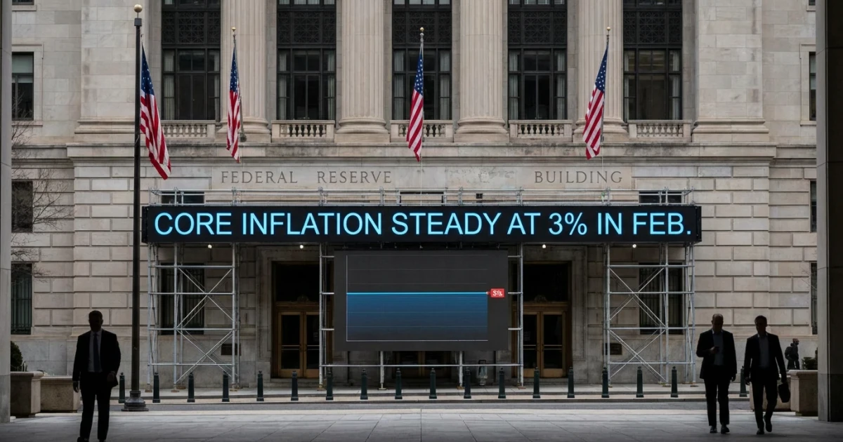 Core Inflation Steady at 3% in February, Fed Gauge Shows