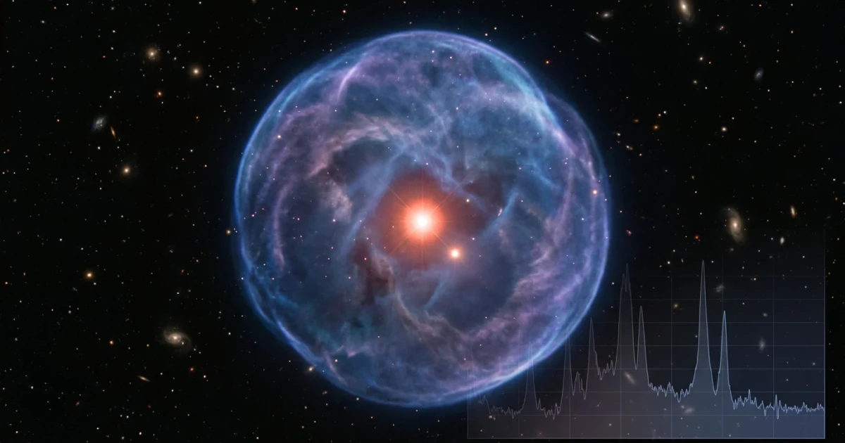 Crystal Ball Nebula: Binary Star Shapes Dazzling Gas Clouds