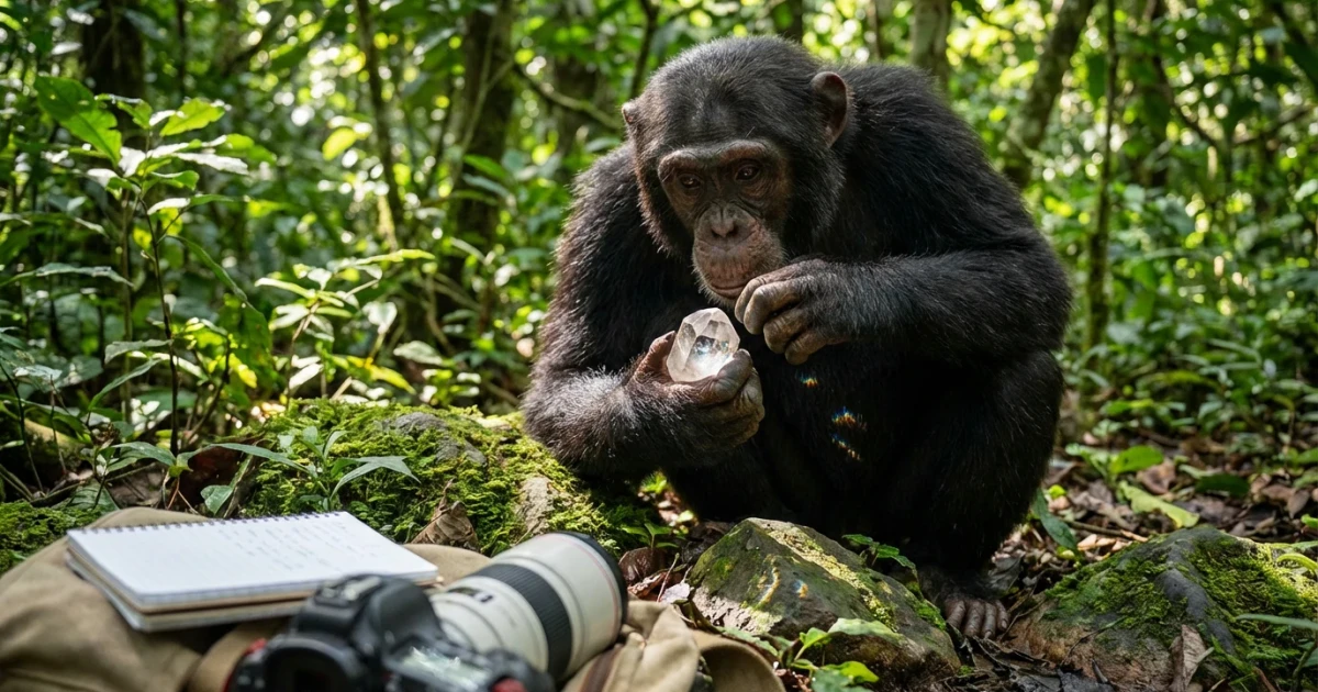 Chimpanzees' Crystal Fascination Offers Clues to Human Origins