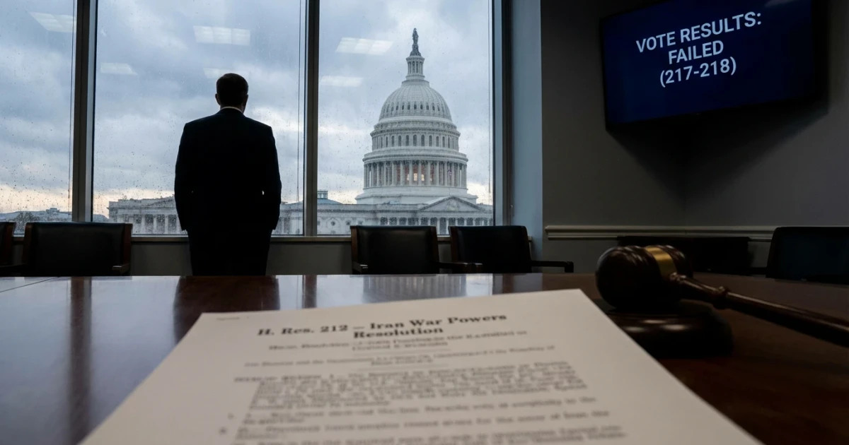 House War Powers Vote on Iran Fails by One, Democrats Regroup