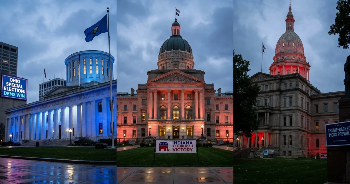 Democrats Flip Ohio Seat, Trump Picks Win Midwest Primaries