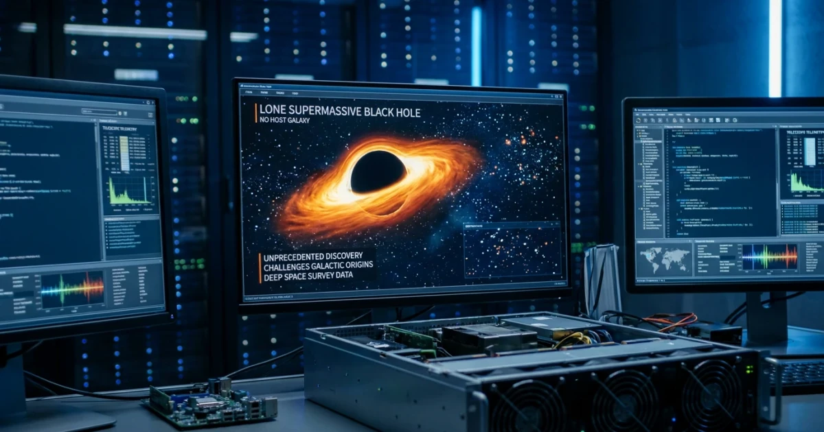 Lone Supermassive Black Hole Discovery Challenges Cosmic Models