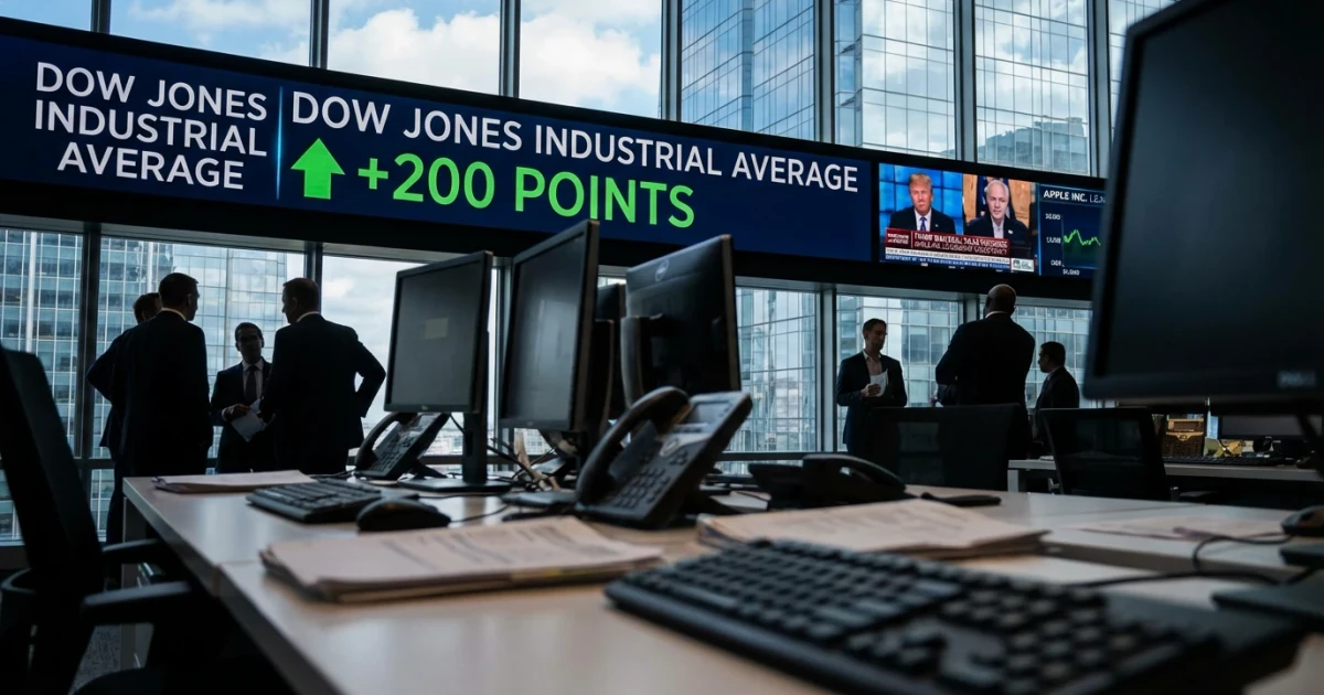 Dow Rises 200 Points on Iran Deal Hopes, Trump Comments