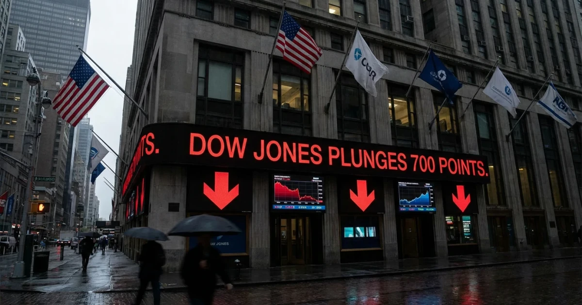 Dow Jones Sinks 700 Points as Inflation, Tensions Weigh