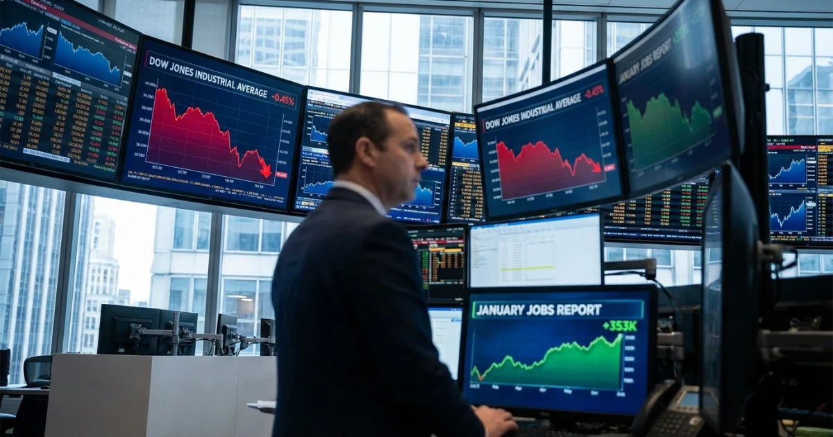 Dow Dips as Strong Jobs Report Shifts Rate Outlook