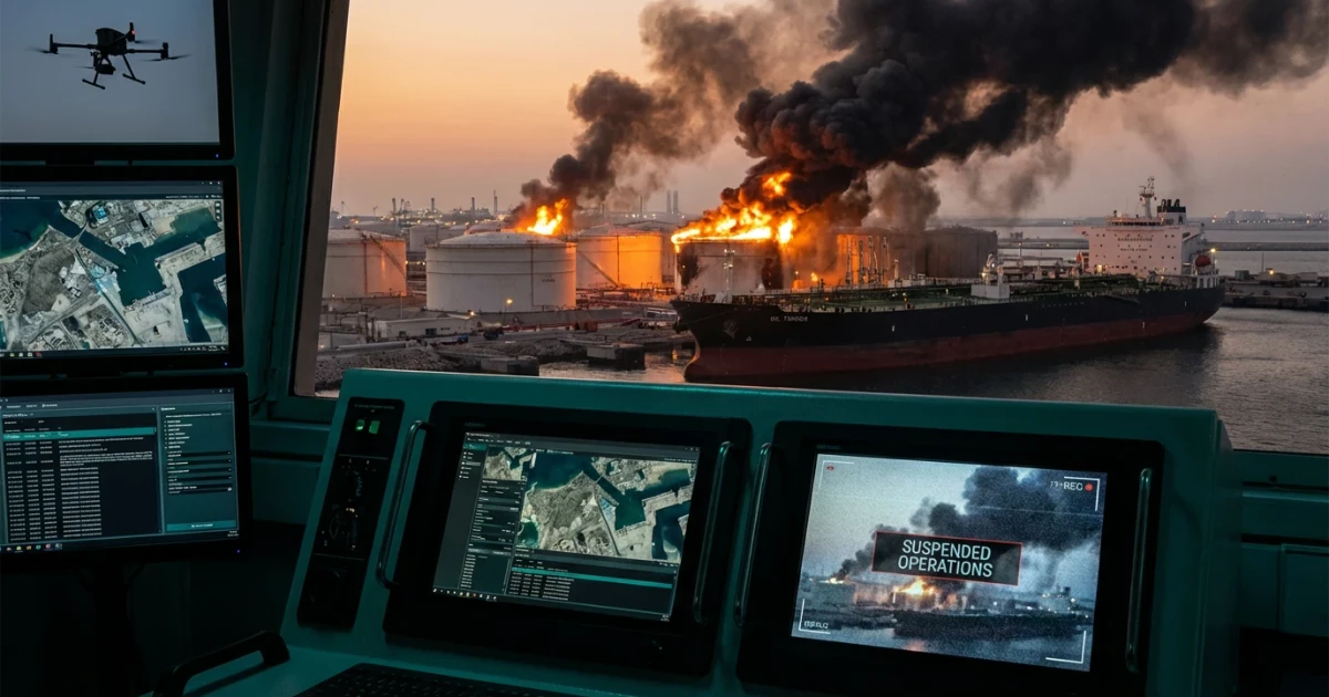 Drone Attack Halts Oil Loadings at Key UAE Port