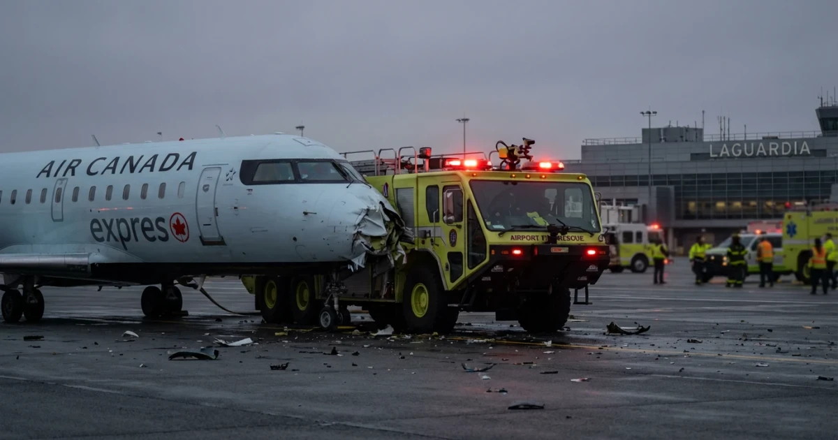 LaGuardia Plane, Fire Truck Collision Kills Two Pilots