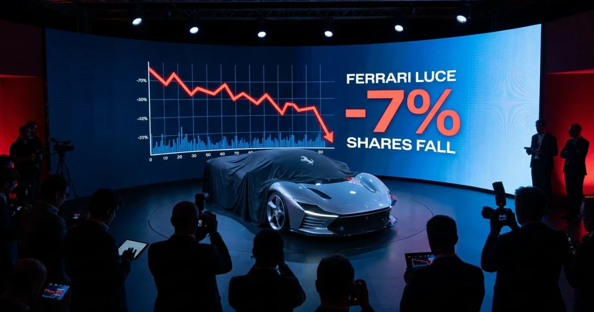 Ferrari Shares Drop After First Electric Car Launch