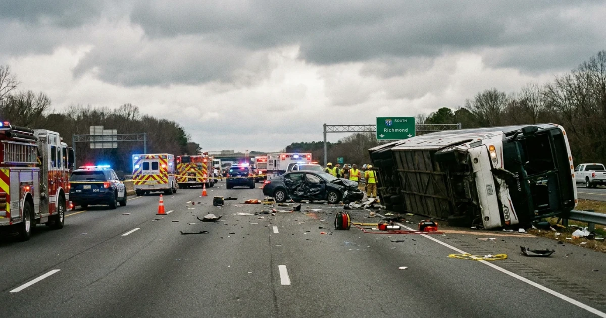 Virginia I-95 Bus Crash Kills 5, Injures 44