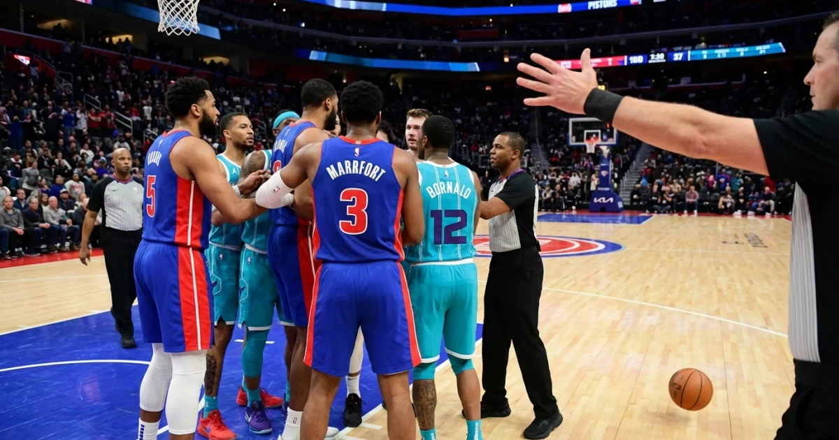 Four Players Ejected After Pistons-Hornets Brawl