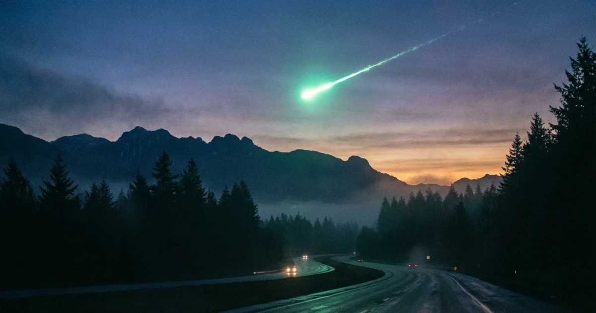 Green Fireball Over Pacific Northwest Captured on Video