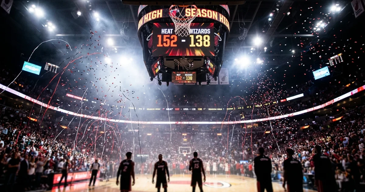 Heat Hit 152 Points in Win Over Wizards