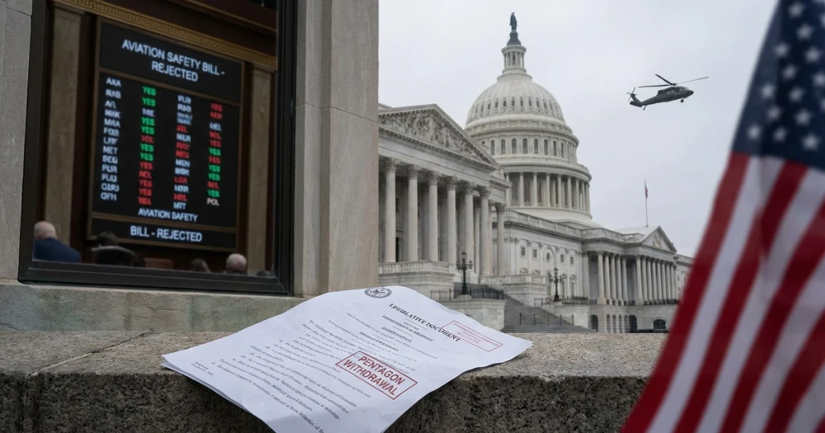 House Rejects Aviation Safety Bill After Pentagon Withdrawal