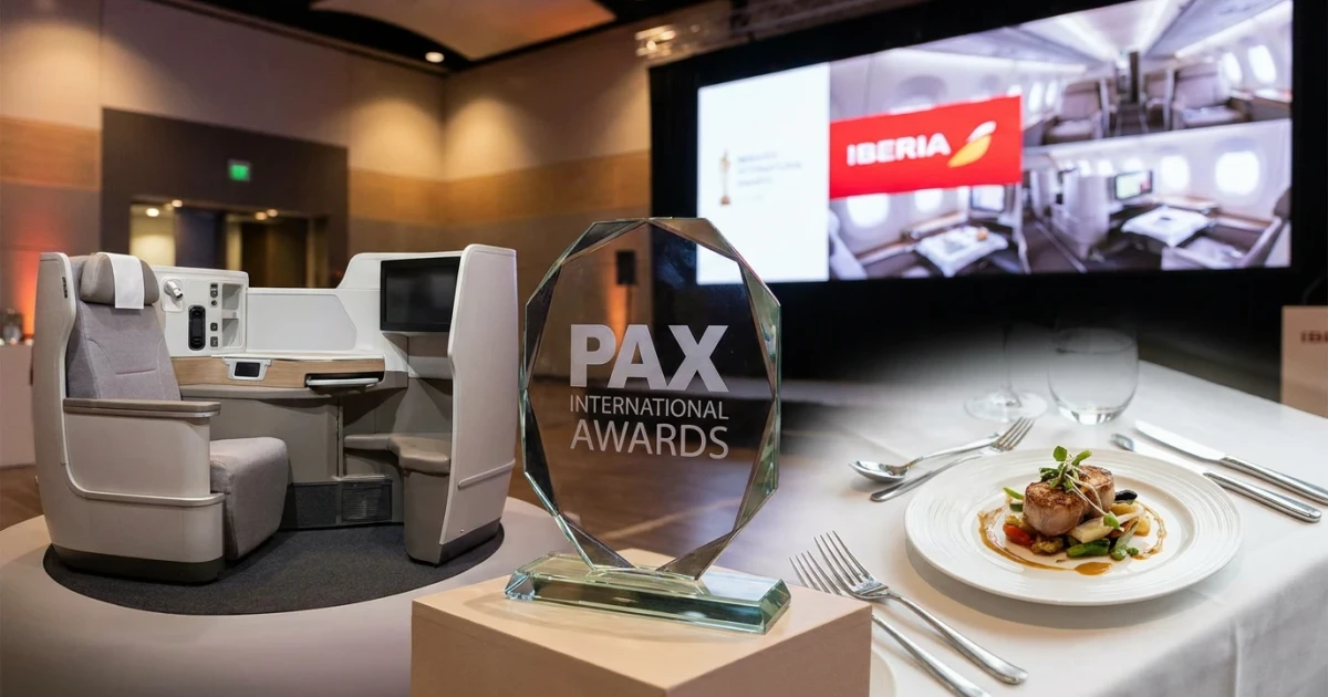 Iberia Airlines Wins PAX Awards for Cabin Design, Dining Excellence
