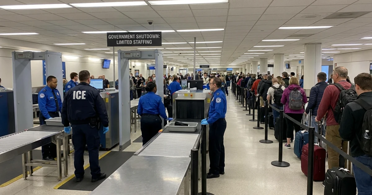 ICE Agents Deployed to TSA Checkpoints Amid Shutdown