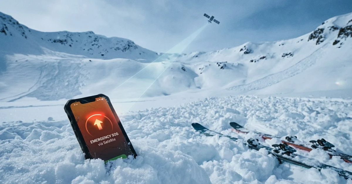 iPhone Satellite SOS Enables Avalanche Rescue for Skiers