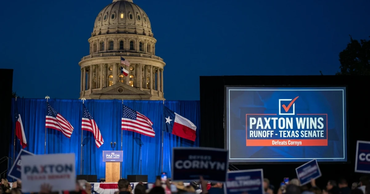 Ken Paxton Defeats John Cornyn in Texas GOP Senate Runoff