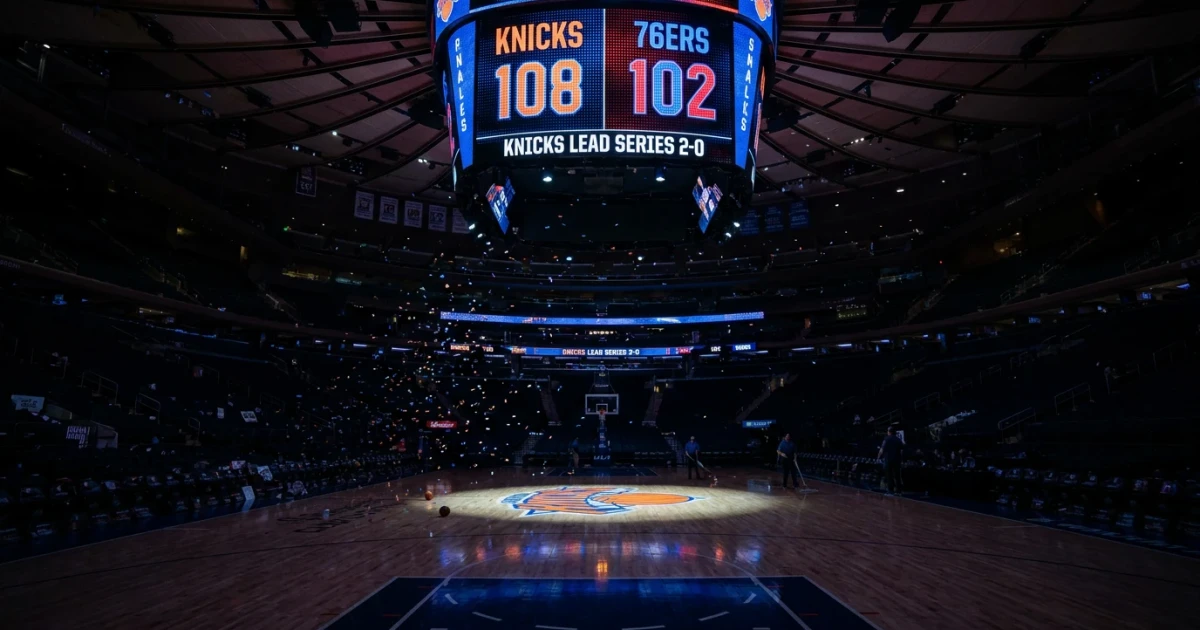 Knicks Take 2-0 Lead Over 76ers in Playoff Series