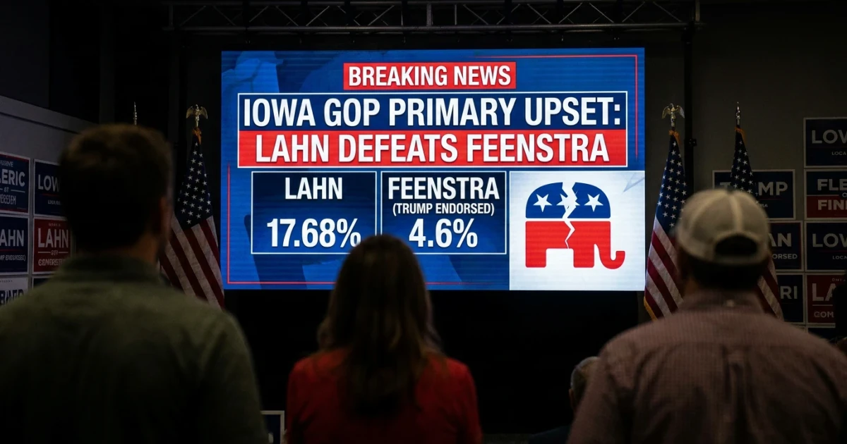 Lahn Upsets Trump-Endorsed Feenstra in Iowa GOP Primary