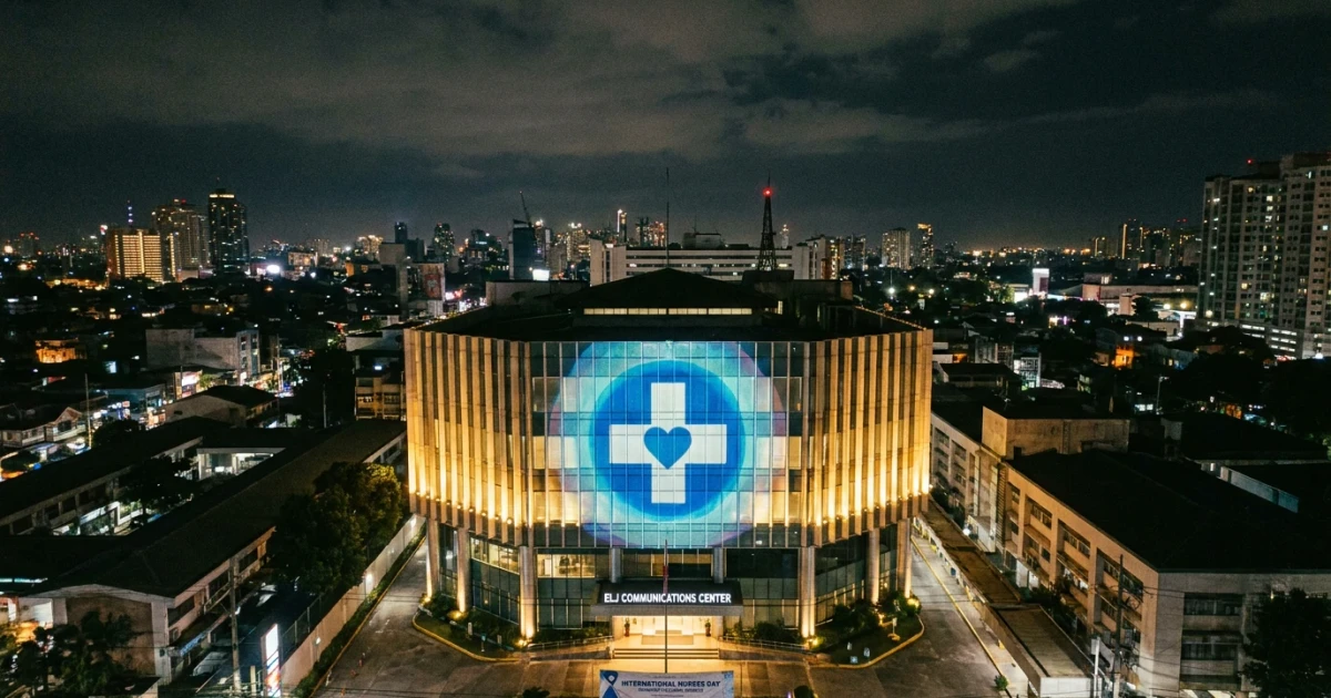 ELJ Building Illuminated for International Nurses Day Tribute