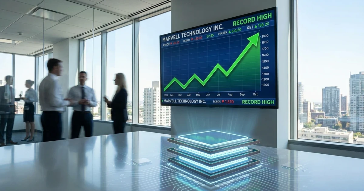 Marvell Stock Nears Record High Amid Semiconductor Rally