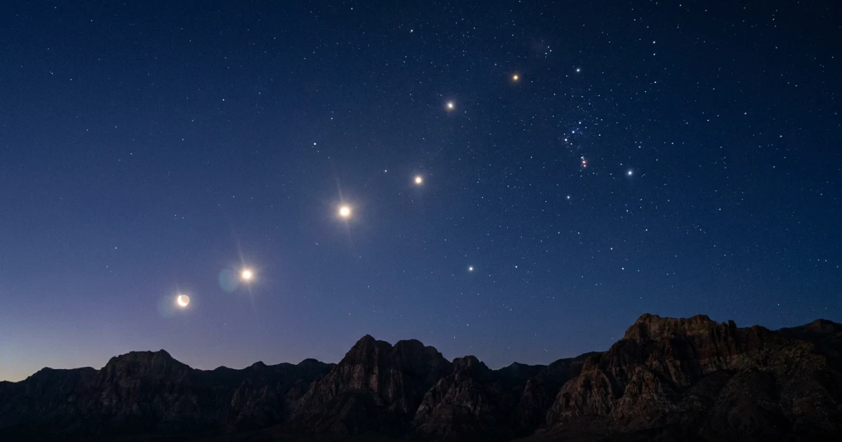 Moon, Venus, Jupiter, Mercury Align in Stunning Sky Show