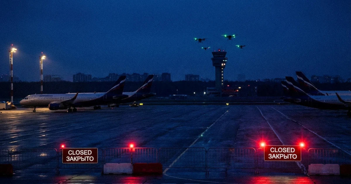 Moscow Closes Airports After Drone Attacks Disrupt Flights