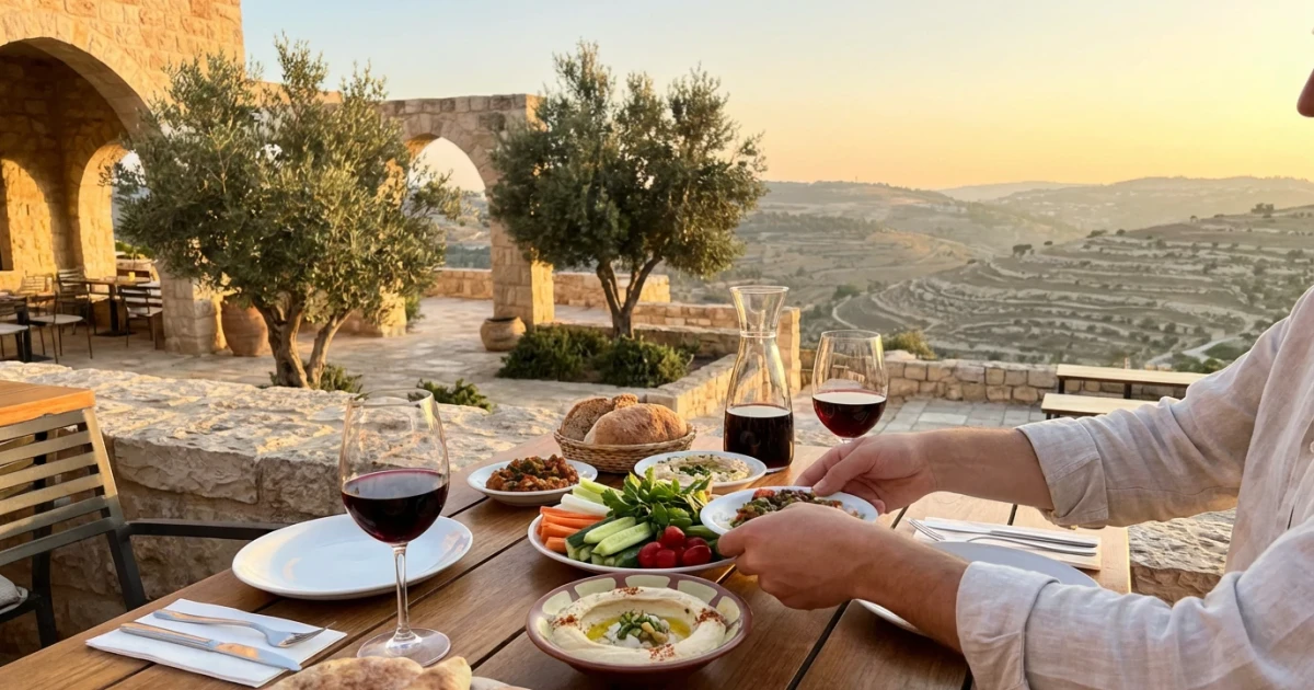 Motza Restaurant Delivers Scenic Dining in Jerusalem Hills