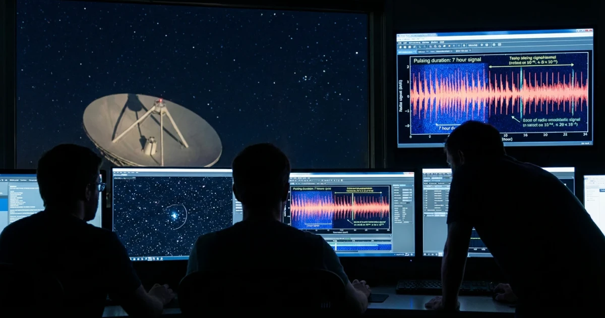 Astronomers Detect Seven-Hour Space Signal: Source Uncovered