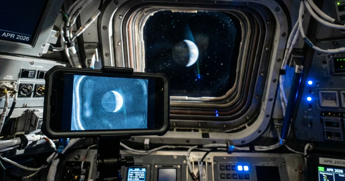 NASA Shares iPhone Video of Earthshine from Orion