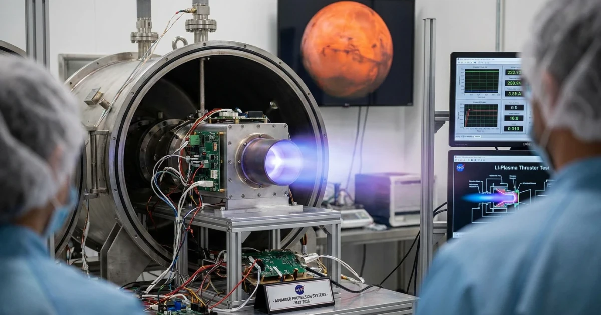 NASA Tests Lithium Plasma Thruster for Mars Missions