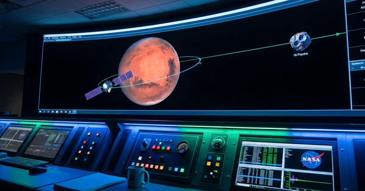 NASA Psyche Spacecraft Completes Mars Flyby En Route to Metal Asteroid