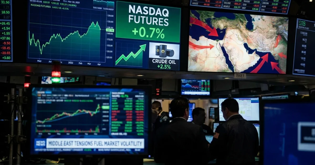 Nasdaq Futures Gain as Oil Prices Surge on Iran-Israel Tensions