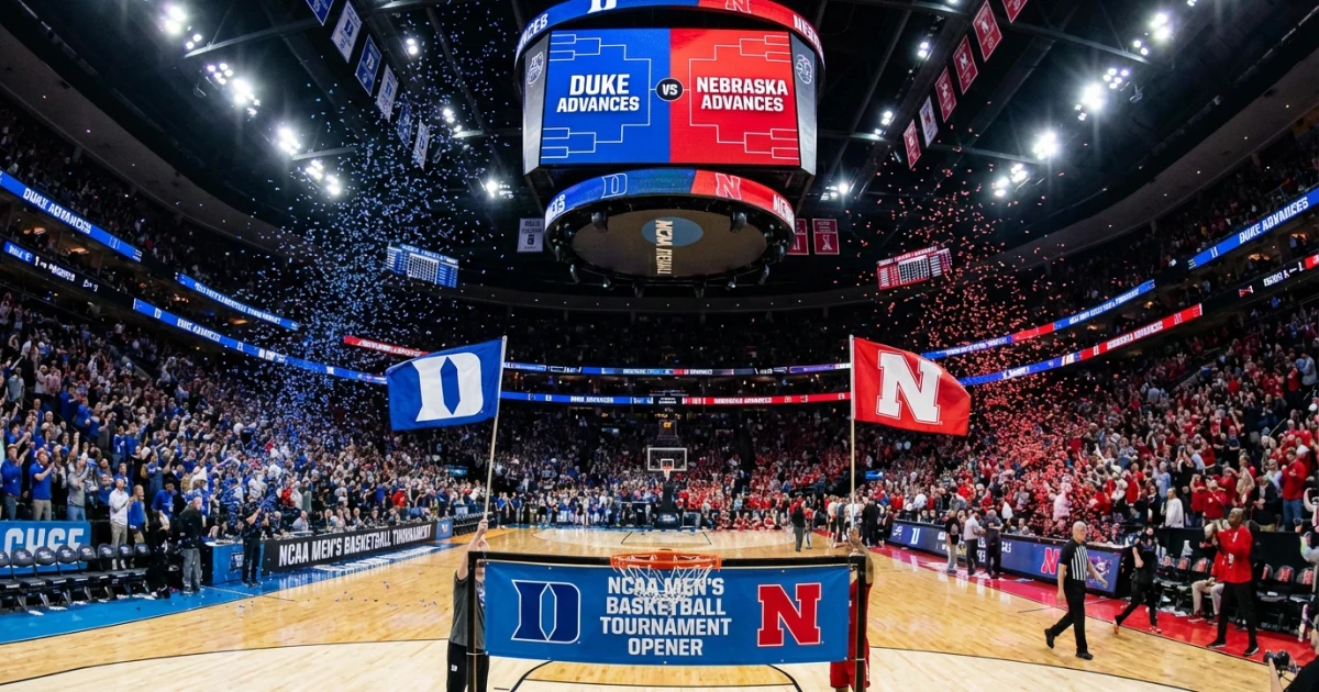 Nebraska, Duke Advance with NCAA Tournament Opening Wins