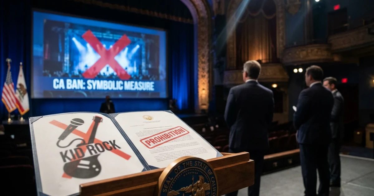Newsom's Symbolic Ban on Kid Rock Draws Debate