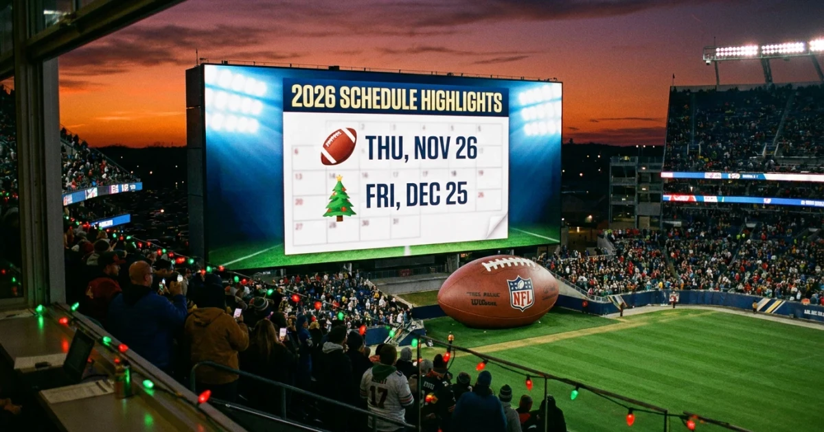 2026 NFL Schedule Features Holiday Games and Global Matchups