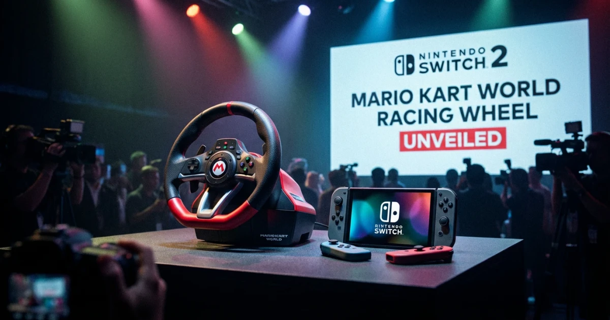 Nintendo Announces Mario Kart World Racing Wheel for Switch 2