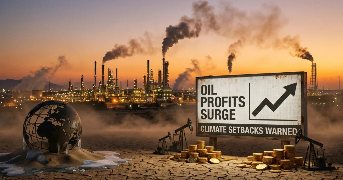 Oil Profits Rise as Middle East Conflict Threatens Climate Goals