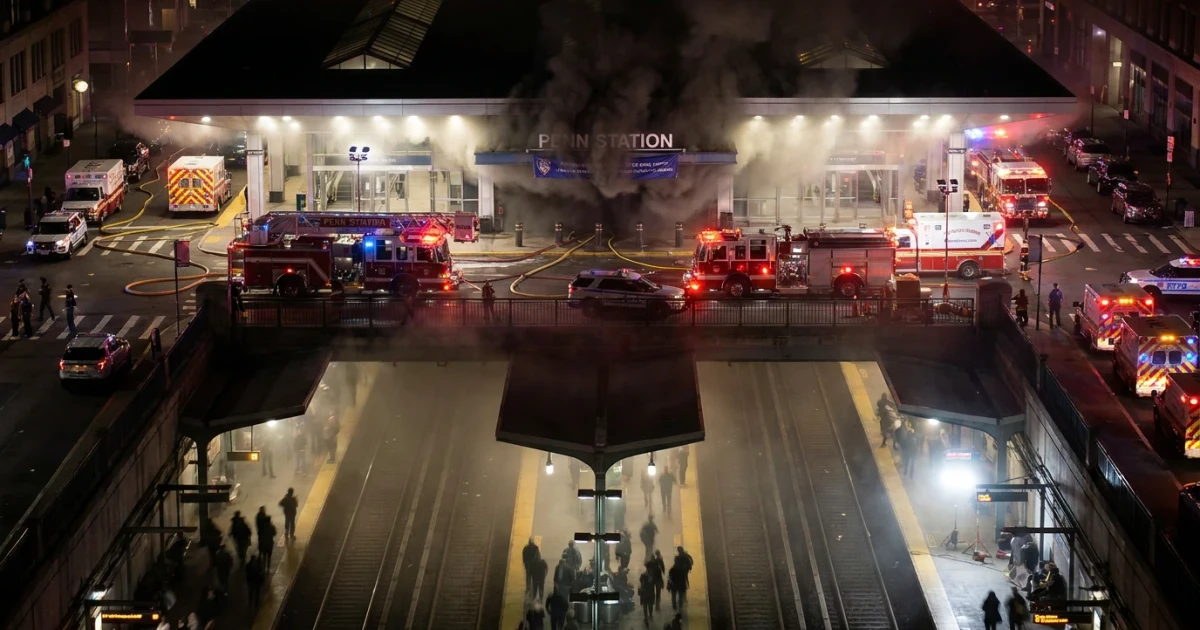 Penn Station Train Fire Injures Five, Disrupts Transit